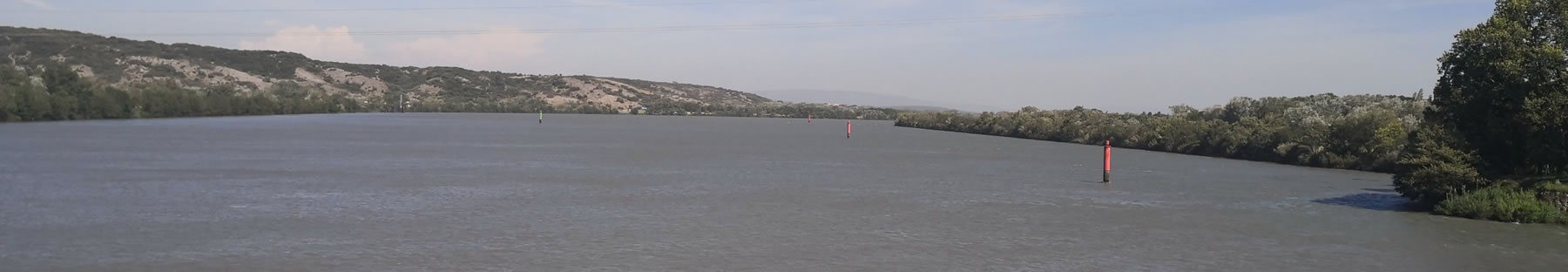 Banner showing view of the river Rhone