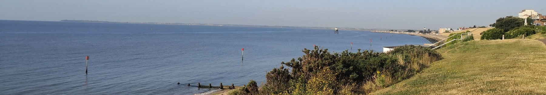 Banner showing view of North Sea from Harwich in the sunshine