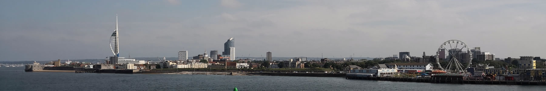 Banner showing view of Portsmouth harbour from ferry