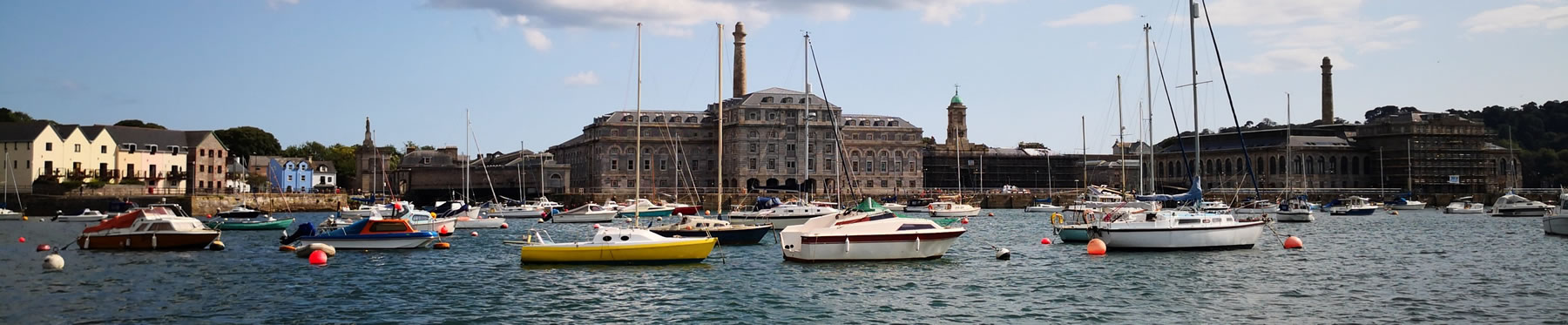 Banner showing boats in harbour