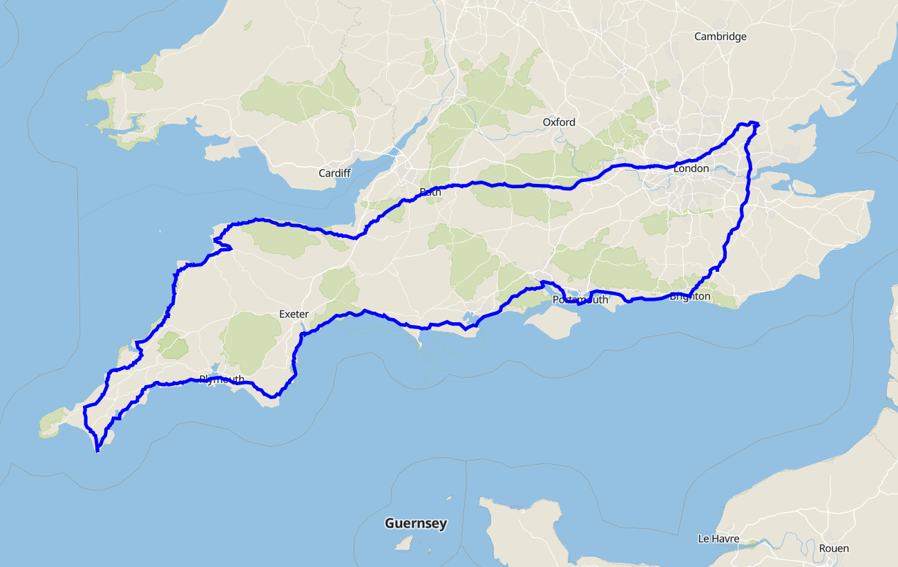 Cycle Route for 2019 Tour