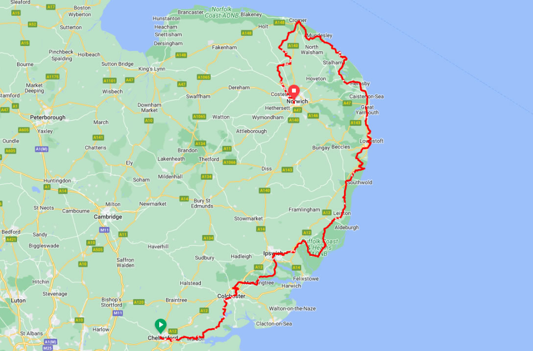 Rough route for Easter mini tour