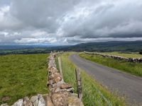 Looking back north from Tan Hill climb