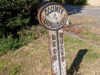 Nice old county border sign